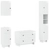 vidaXL 4 Piece Bathroom Cabinet Set EDE High Gloss White