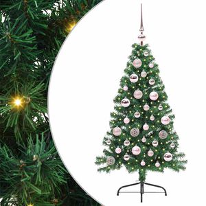 vidaXL Artificial Pre-lit Christmas Tree Green 120 cm PVC