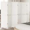 vidaXL Room Divider&nbsp;6 Panels White Solid Wood Paulownia