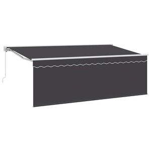 vidaXL Retractable Awning Cream 350 x 200 cm Polyester and Aluminium