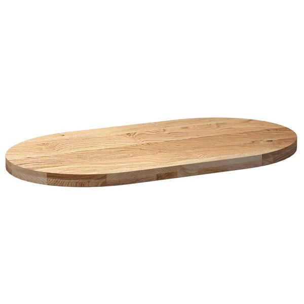 vidaXL Table Top 100x50x4 cm Solid Wood Oak Oval