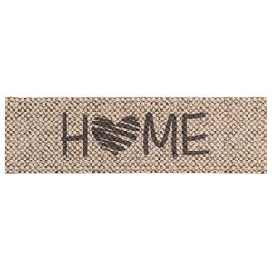 vidaXL Kitchen Rug Beige Home 150 x 45 cm 100% Polyamide Washable