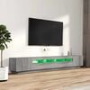 vidaXL 3 Piece TV Cabinet Set with LED Lights Grey Sonoma Engineered Wood