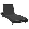 vidaXL Sun Lounger 3 pcs Black 197 x 70 x 82 cm Poly Rattan