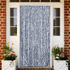 vidaXL Insect Curtain Blue, White and Silver 90x220 cm Chenille