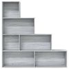 vidaXL Book Cabinet Grey Sonoma 155x24x160 cm