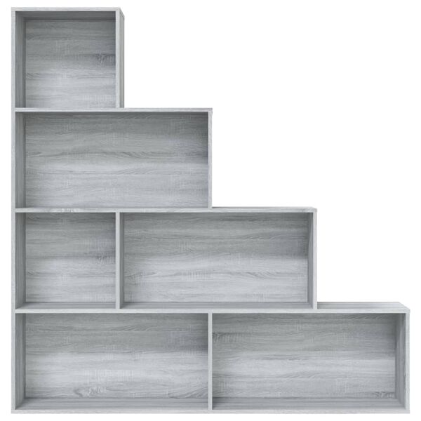 vidaXL Book Cabinet Grey Sonoma 155x24x160 cm