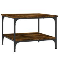 vidaXL Coffee Table Smoked Oak 55x55x40 cm Engineered Wood