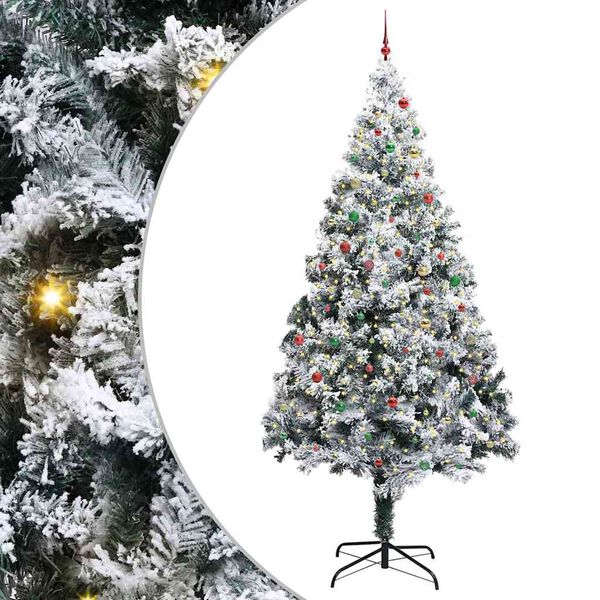 vidaXL Artificial Pre-lit Christmas Tree with Ball Set Green 400 cm