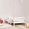 vidaXL Bed Frame without Mattress White 75x190 cm Small Single Solid Wood Pine