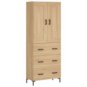vidaXL Highboard Sonoma Oak 69,5x34x180 cm Engineered Wood