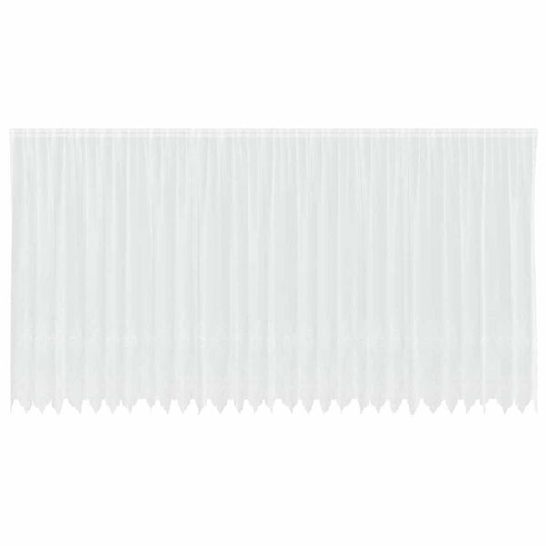 vidaXL Lace Curtain with Curtains Floral White 220 x 750 cm Polyester