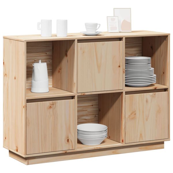 vidaXL Sideboard 110.5x35x80 cm Solid Wood Pine