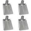 vidaXL Shovel Head 4 pcs Silver 43 x 32.5 cm Aluminum