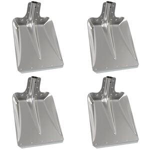 vidaXL Shovel Head 4 pcs Silver 43 x 32.5 cm Aluminum