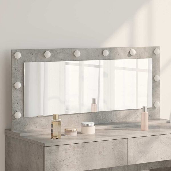 vidaXL Vanity Mirror with Mirror Concrete Grey 100 x 45 x 18 cm