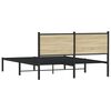 vidaXL Metal Bed Frame without Mattress Sonoma Oak 140x190 cm