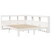 vidaXL Bookcase Bed without Mattress White 140x200 cm Solid Wood Pine