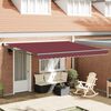 vidaXL Manual Retractable Awning Burgundy 400x300 cm