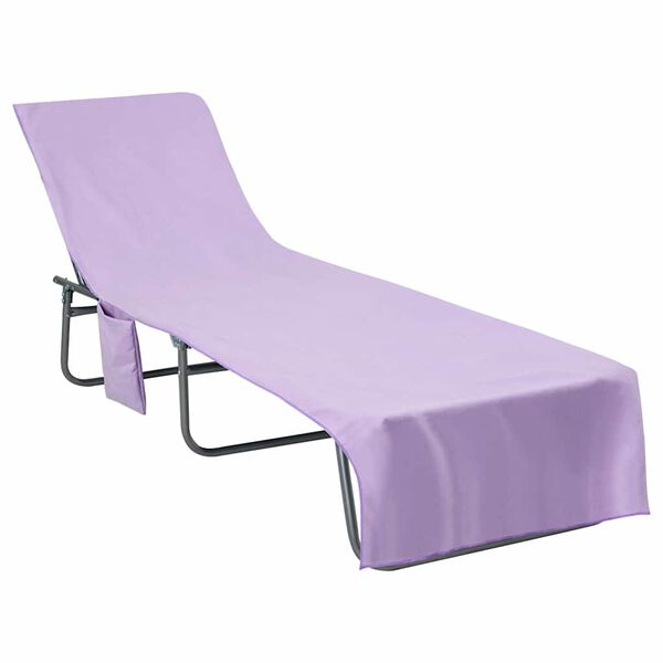 vidaXL Sunlounger Towels 2 pcs Purple 210 x 75 cm