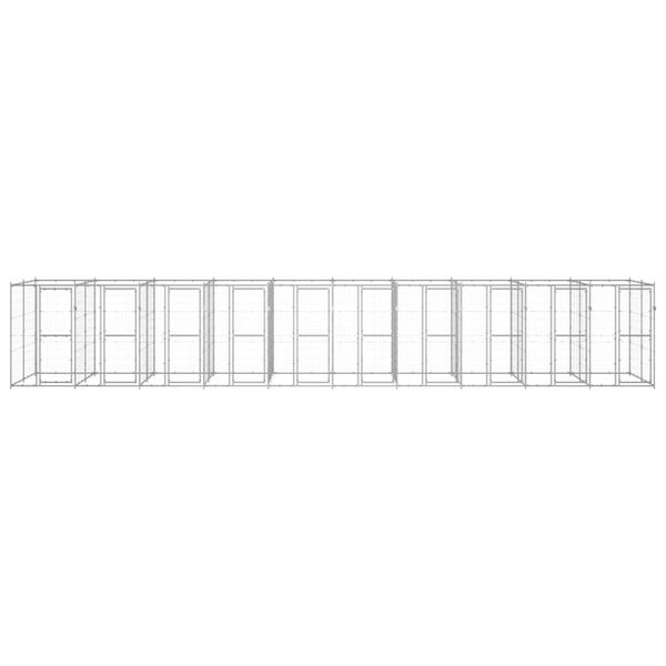 vidaXL Outdoor Dog Kennel Galvanised Steel 24.2 m&sup2;