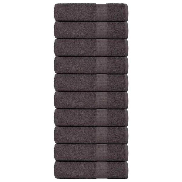 vidaXL Shower Towels "FROGN" 10 pcs Anthracite 70x140 cm 360 gsm