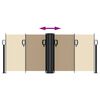 vidaXL Retractable Side Awning Beige 100x600 cm