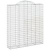 vidaXL Arched Gabion Baskets 12 pcs 200x50x220/240 cm Galvanised Iron