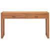 vidaXL Desk with 2 Drawers 140x40x75 cm Teak Wood