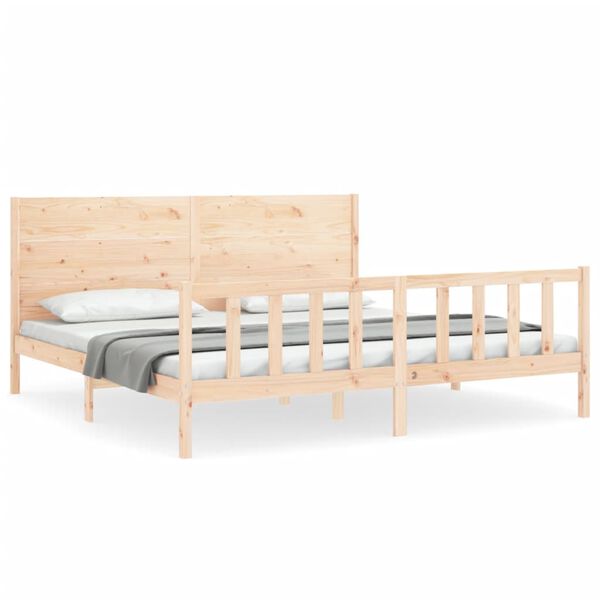 vidaXL Bed Frame without Mattress 200x200 cm Solid Wood Pine