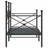 vidaXL Day Bed without Mattress Black 80x200 cm Steel