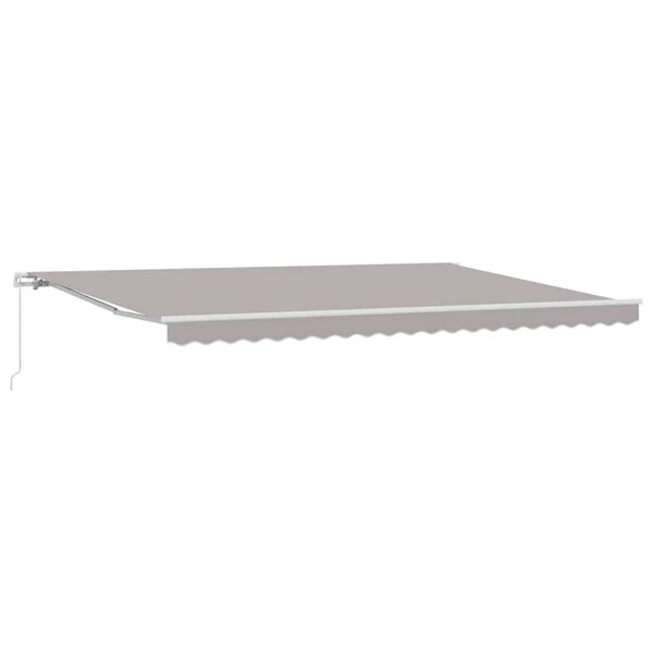 vidaXL Retractable Awning Light Grey 500 x 300 cm Fabric and Metal