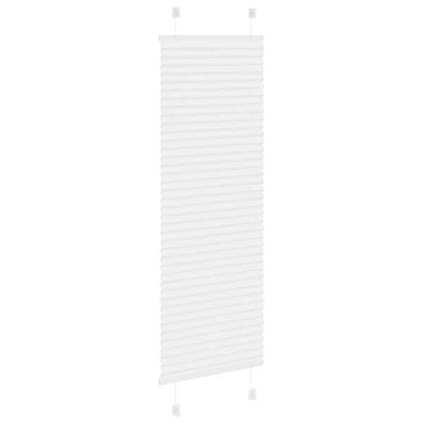 vidaXL Pleated Blind White 50x100 cm Fabric Width 49.4 cm Polyester