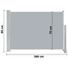 vidaXL Patio Retractable Side Awning 80x300 cm Grey