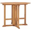 vidaXL Folding Garden Dining Table 90x90x75 cm Solid Teak Wood