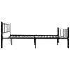 vidaXL Bed Frame without Mattress Black Metal 180x200 cm Super King
