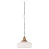 vidaXL Industrial Hanging Lamp White Iron & Solid Wood 35 cm E27