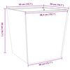 vidaXL Garden Planter 50x50x50 cm Stainless Steel