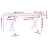 vidaXL Coffee Table X-Frame 90x40x45 cm Solid Wood Pine and Steel