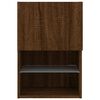 vidaXL TV Cabinets with LED Lights 2 pcs Brown Oak 40.5x30x60 cm