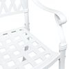 vidaXL Garden Table Set 3 pcs White Cast Aluminium