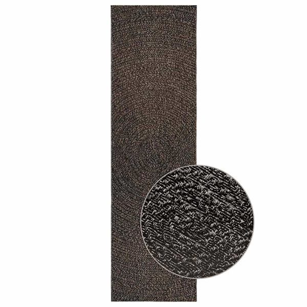 vidaXL Rug ZIZUR Anthracite 80x250 cm Jute Look Indoor and Outdoor