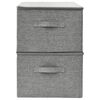 vidaXL Storage Boxes 2 pcs Fabric 43x34x23 cm Grey