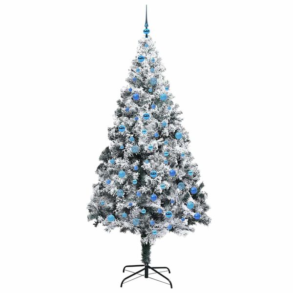 vidaXL Artificial Christmas Tree with 300 LEDs with Stand Green 240 cm