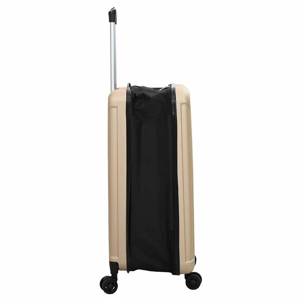 vidaXL Suitcase Folding Champagne 34 x 23 x 55.5 cm ABS Plastic