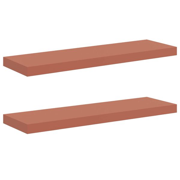 vidaXL Wall Shelf 2 pcs Red 80 x 23.5 x 4 cm Engineered Wood