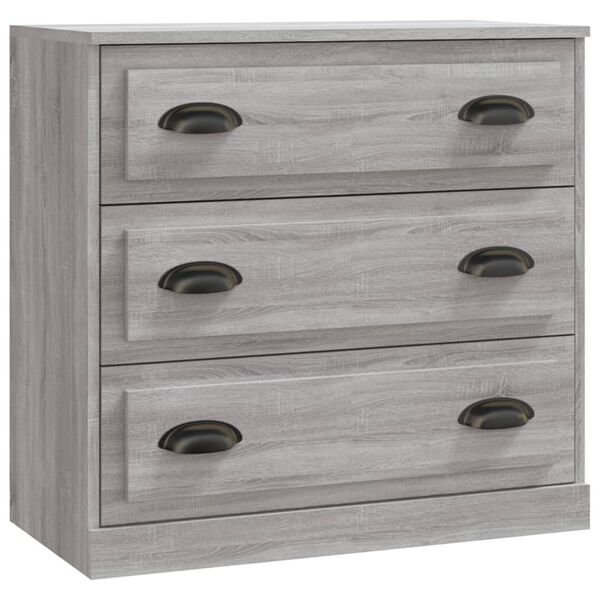 vidaXL Sideboard Grey Sonoma 70x35.5x67.5 cm Engineered Wood