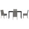 vidaXL Garden Dining Set 5 pcs Grey Powder-Coated Steel