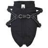 vidaXL Dog Coat with Harness Black M Fleece and Polyester
