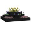vidaXL Planter Black 83x83x27 cm Solid Wood Pine